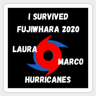 I Survived Fujiwhara 2020 Hurricanes Laura and Marco Funny Sticker